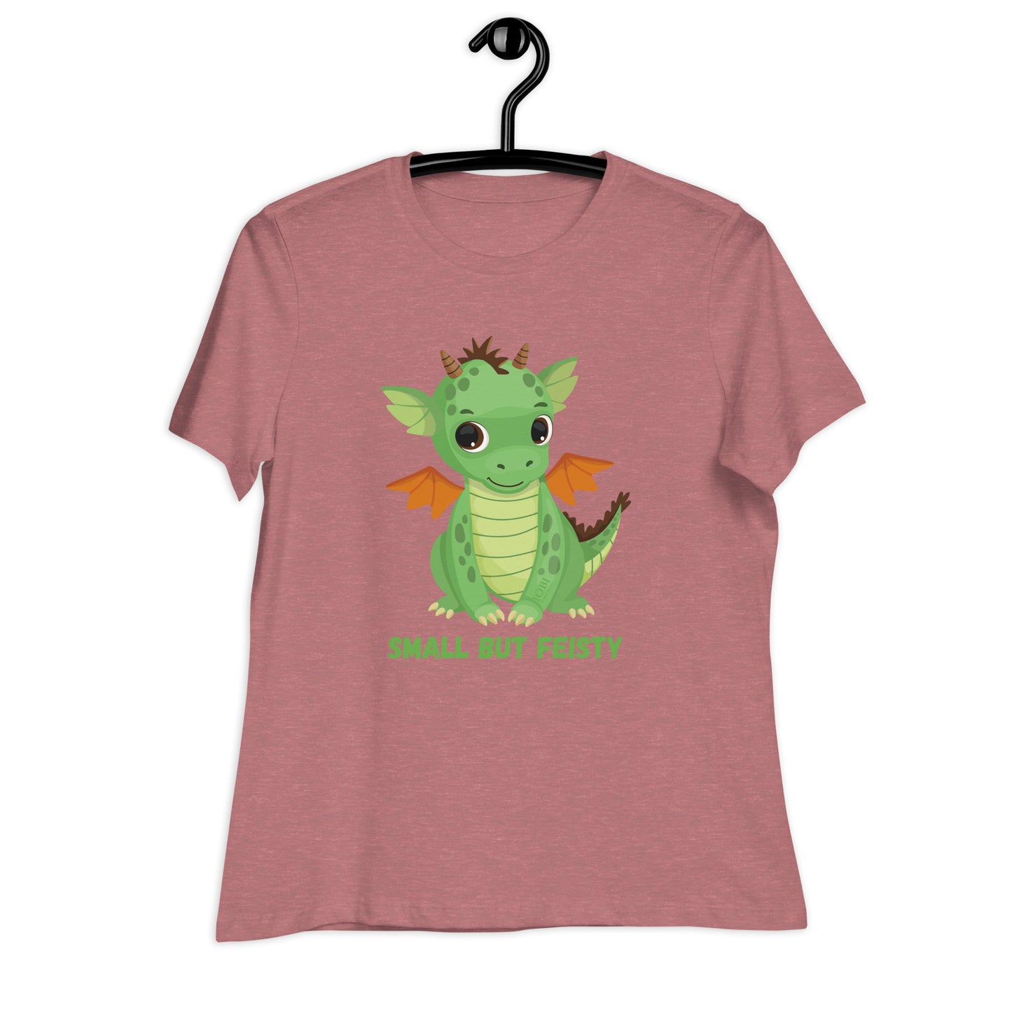 Women's Relaxed Soft & Smooth Premium Quality T-Shirt Small But Feisty Dragon Design by IOBI Original Apparel