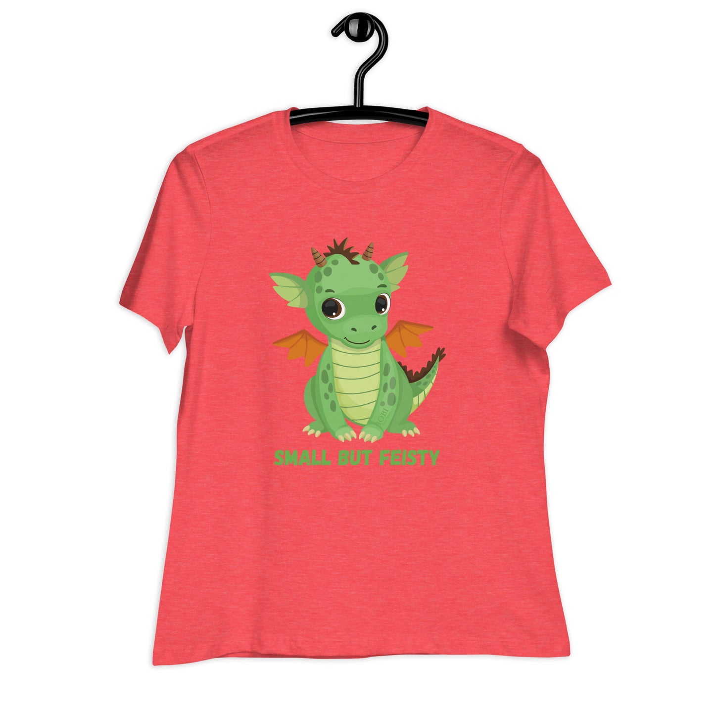 Women's Relaxed Soft & Smooth Premium Quality T-Shirt Small But Feisty Dragon Design by IOBI Original Apparel