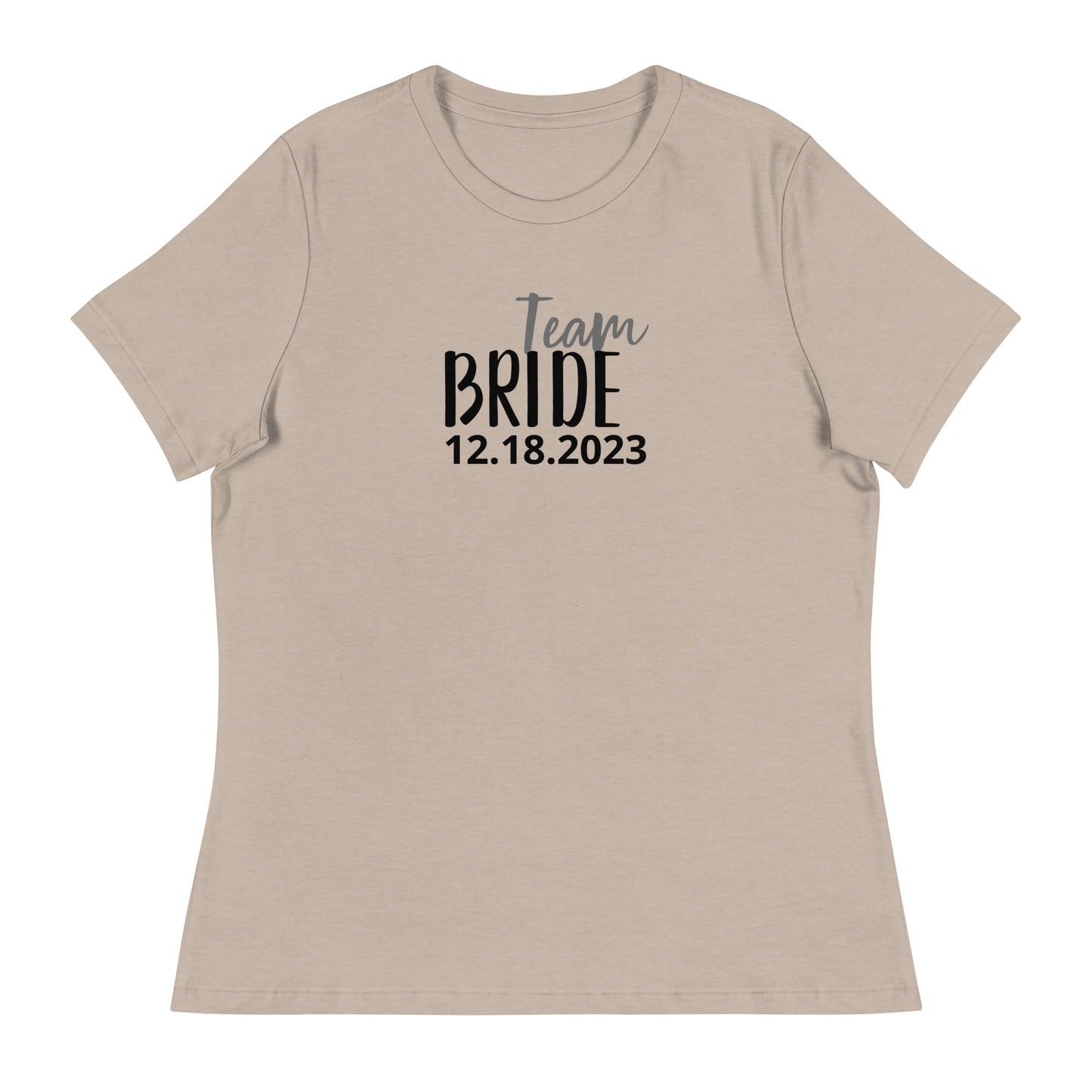 Women's Relaxed Soft & Smooth Premium Quality T-Shirt Personalize Customize Bride Bridesmaids Wedding or Bachelorette Party Design by IOBI Original Apparel