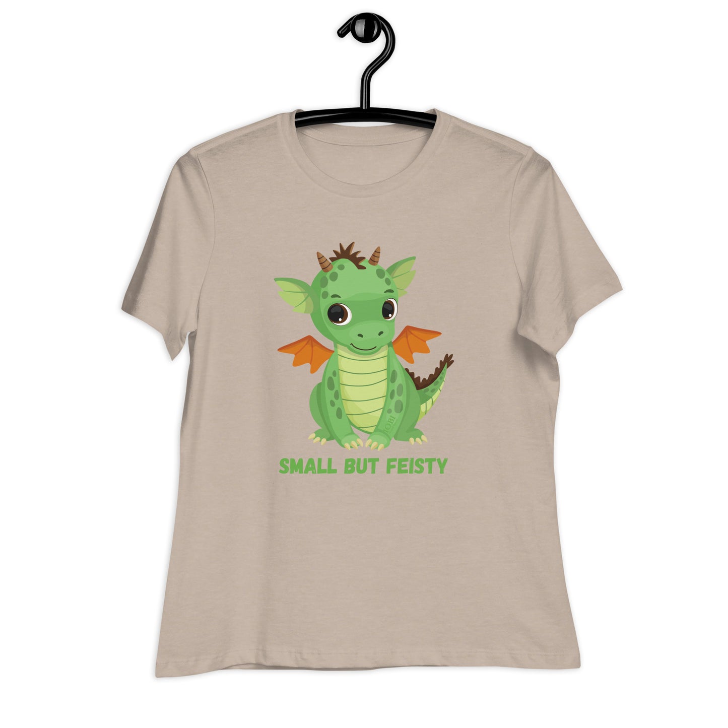 Women's Relaxed Soft & Smooth Premium Quality T-Shirt Small But Feisty Dragon Design by IOBI Original Apparel