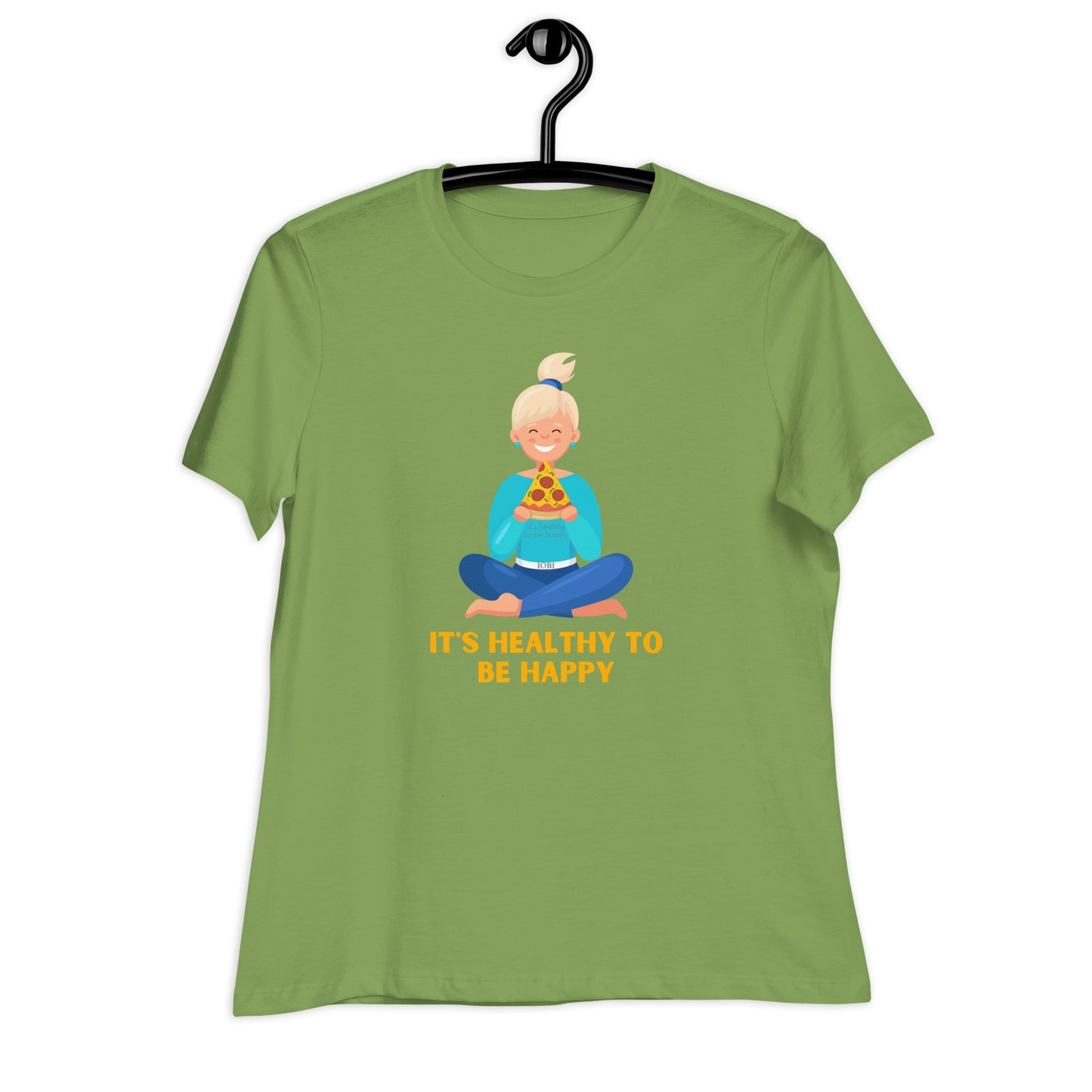 Women's Relaxed Soft & Smooth Premium Quality T-Shirt It's Healthy To Be Happy Design by IOBI Original Apparel