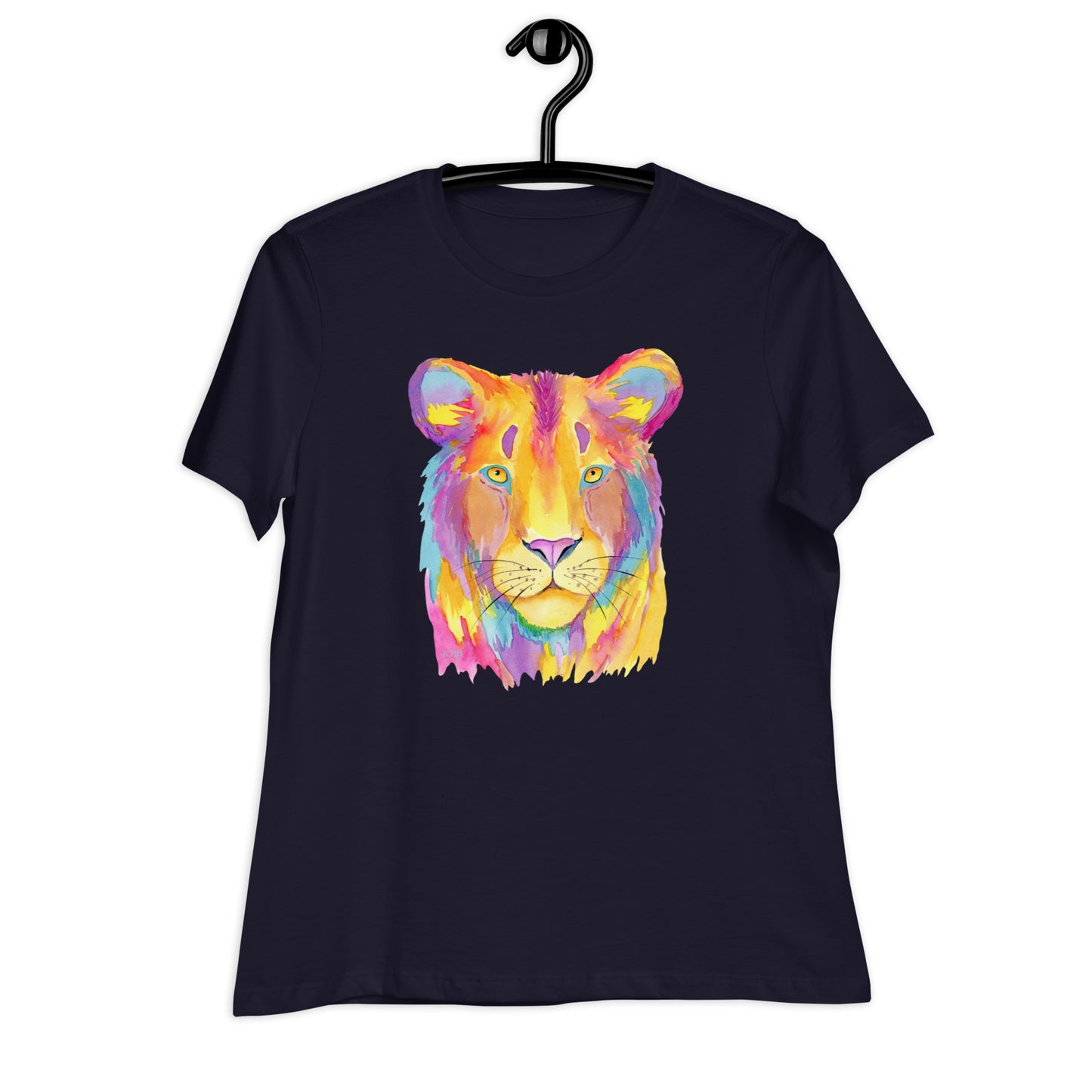 Women's Relaxed Soft & Smooth Premium Quality T-Shirt Colorful Tiger Design by IOBI Original Apparel