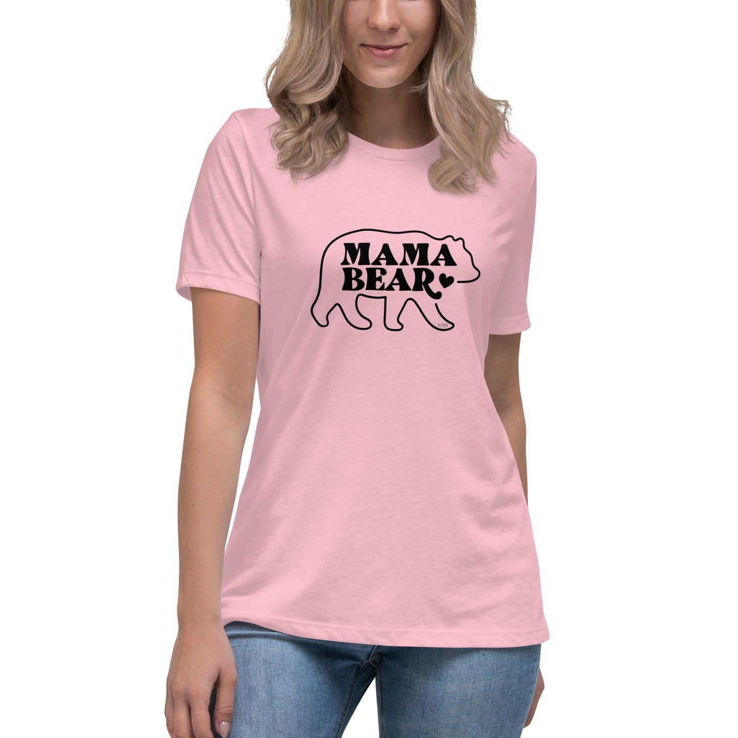 Women's Relaxed Soft & Smooth Premium Quality T-Shirt Mama Bear Design by IOBI Original Apparel