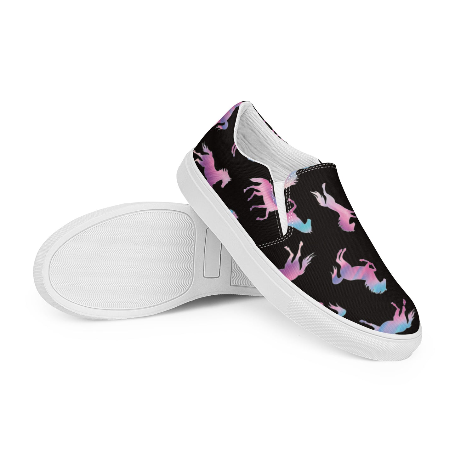 Women’s slip-on canvas shoes Horse Lover Design by IOBI Original Apparel